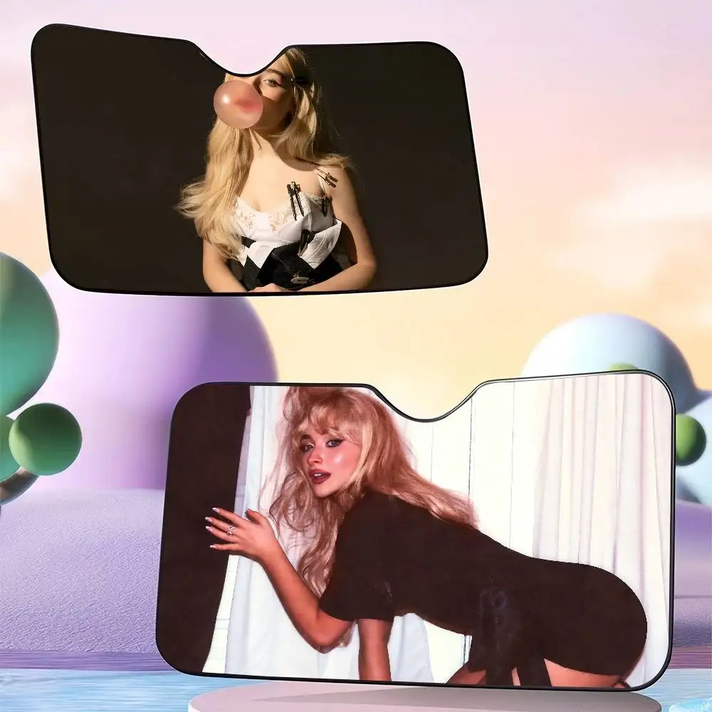 

Singer S-Sabrina Carpenter Новый персонализированный солнцезащитный козырек на лобовое стекло автомобиля, чехол на лобовое стекло автомобиля, солнцезащитный козырек, автомобильный чехол Sunsha