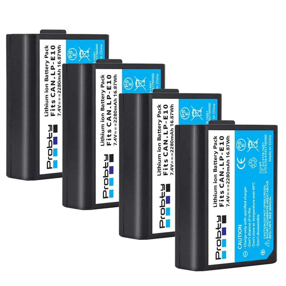 캐논 EOS Rebel T3 T5 T6 Kiss X50 Kiss X70 EOS 1100D EOS 1200D EOS 1300D 용 7.4V 2280mAh LP-E10 LP E10 LPE10 카메라 배터리