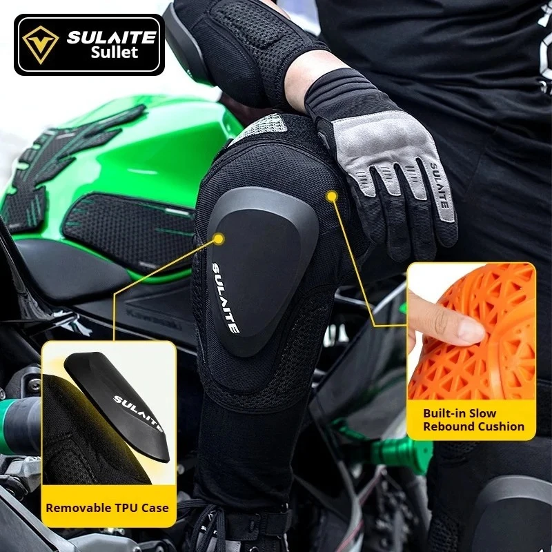 sulaite-Equipement-de-protection-professionnel-pour-moto-motocross-cyclisme-enduro-genouilleres-coudieres-velo-mx-descente-roller