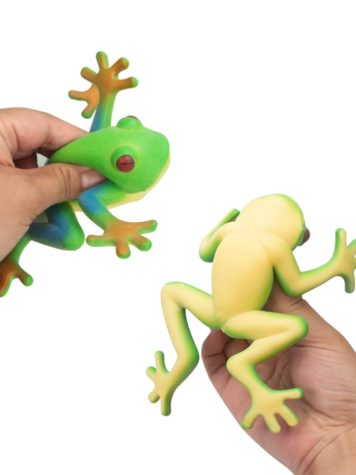 Stressabbauendes Frosch-Spielzeug, zum Quetschen, lustiges Frosch-Modell, weiche Gummiteile, künstlicher Frosch, sensorisches Spielzeug, zum Scherzen, Kindergeschenk. – Detail 2