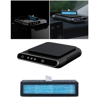 Solar PM2.5 HEPA Filter 1200mAh Negative Ion Deodorant Smart ON/OFF Creative Air Purifier Smoke Remover Car Interior Accessories