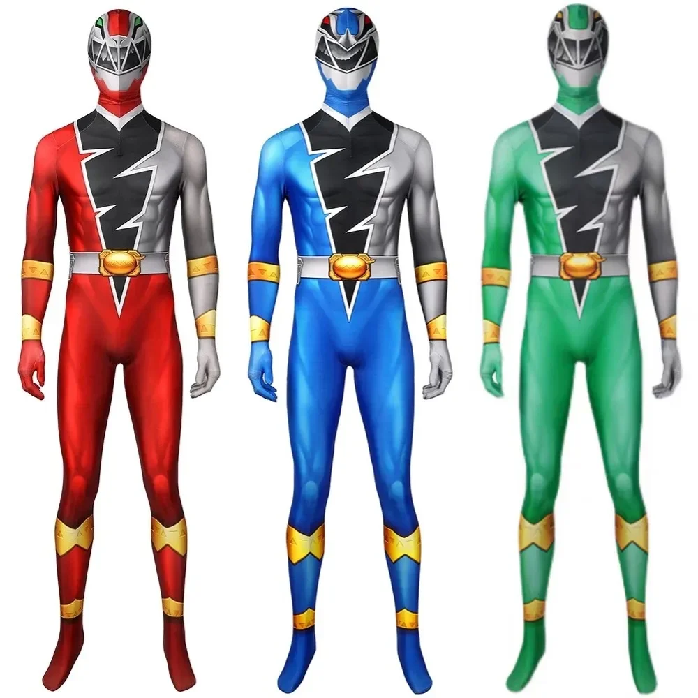 Kishryu Green Blue Red Solider Cosplay Costume Man Zentai Suit Elastic 3D Printed Bodysuit Mask Outfit