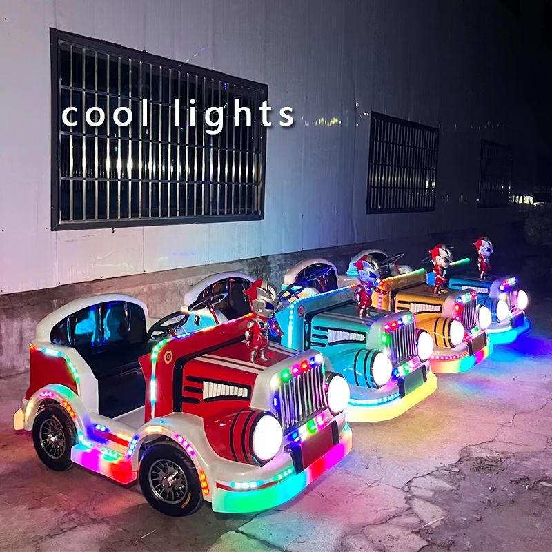 

Indoor Outdoor Commercial Square Fiberglass Battery Luminous Bumper Car for Kids Ride on Car for Shopping Malls