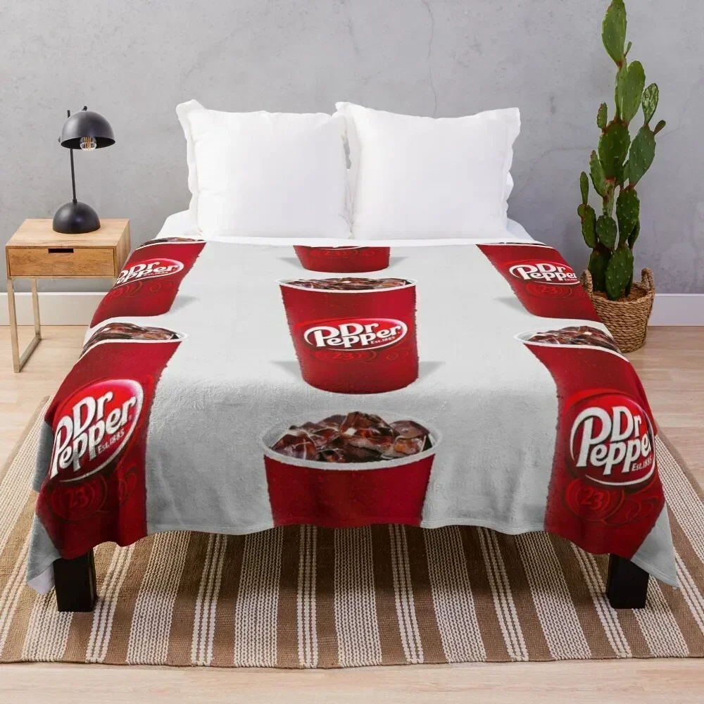 

dr pepper Throw Blanket Plush Fuzzy Cozy Blanket for Couch Sofa