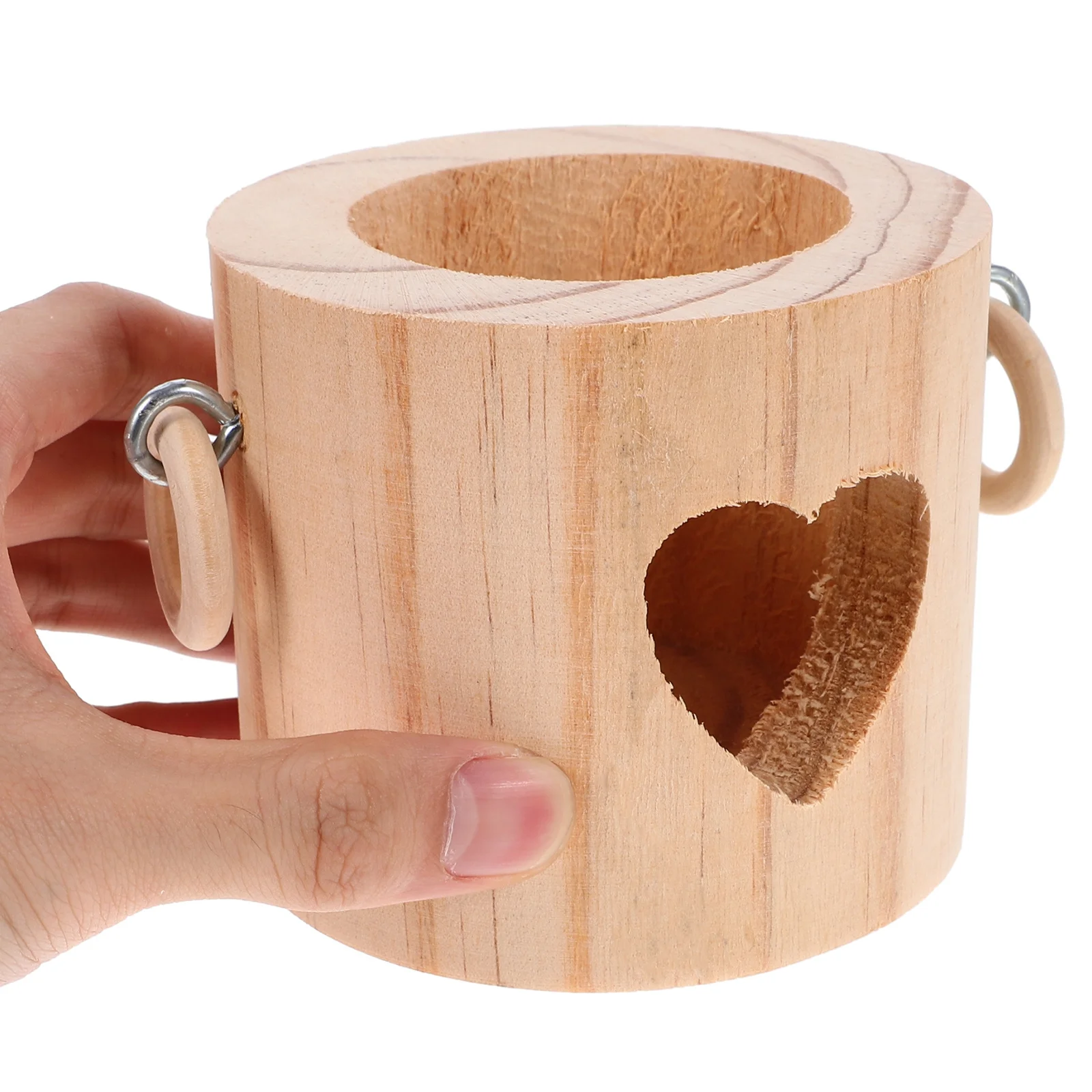 

Wooden Heart Holder Rustic Creative Design for Valentine Christmas Table Centerpiece Wood Tealight Stand