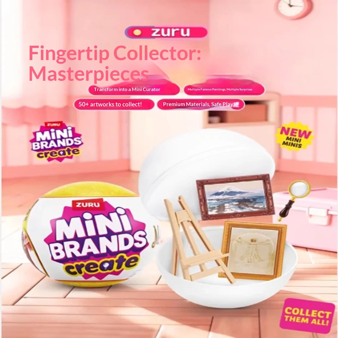 

ZURU Mini Brands Create Masterpiece: Миниатюрные фигурки в слепых коробках-сюрпризах для коллекционеров, коллекционные игрушки для рабочего стола