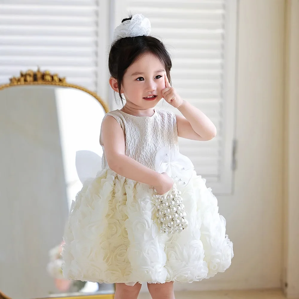 

Week old female baby dress summer 2025 girls catch week banquet birthday girl flower girl wedding baby child princess dresses