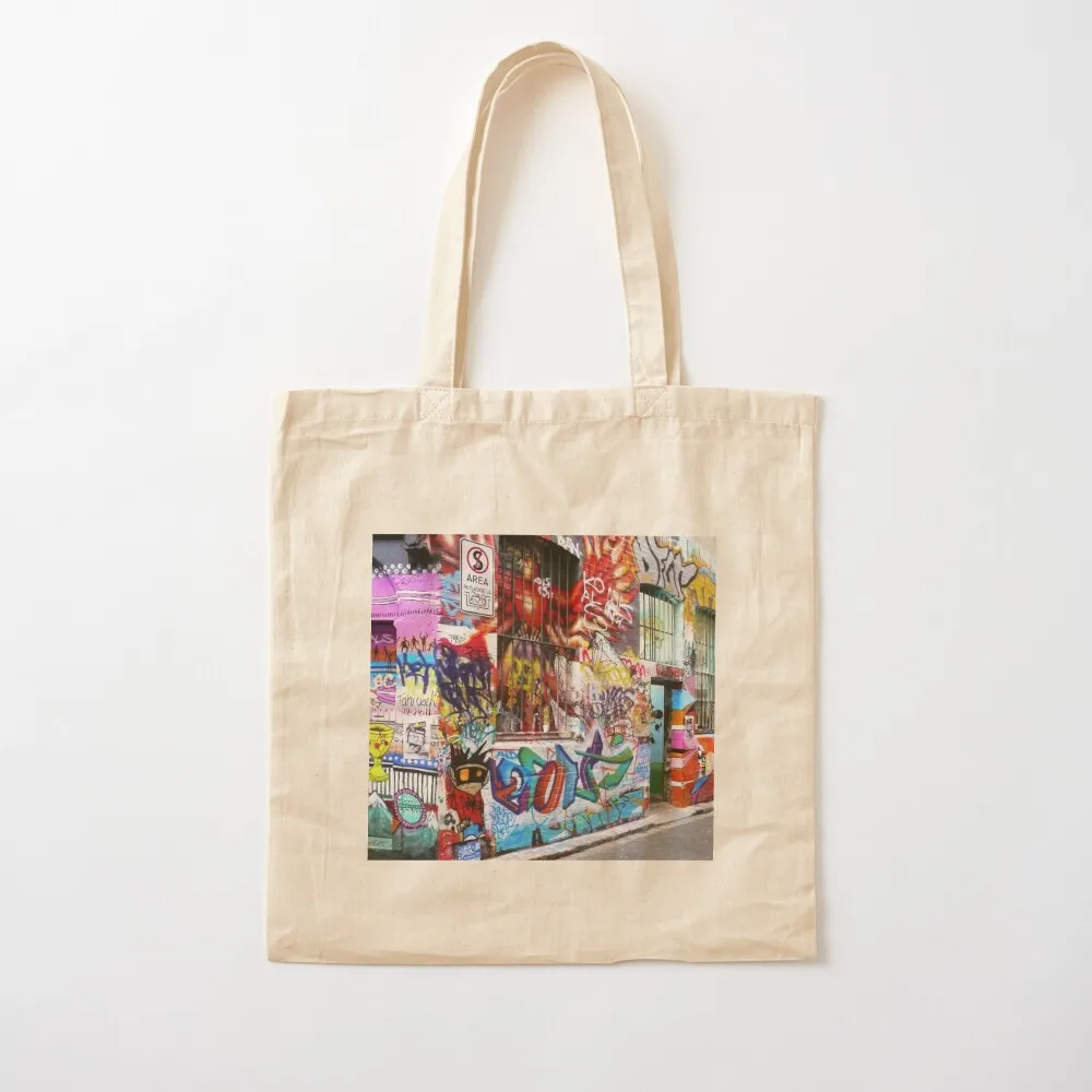 

Melbourne Graffiti, Rutledge Lane Tote Bag women bag shopping bag custom fabric Women's shopper Canvas Tote