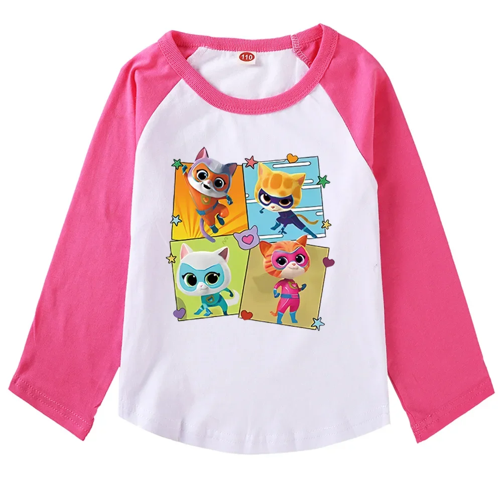 Kawaii Like Superkitties T Shirt Kids Graphic Cartoon Super Cat Clothes Baby Girls Funny T-shirt Toddler Boys Long Sleeve Tops