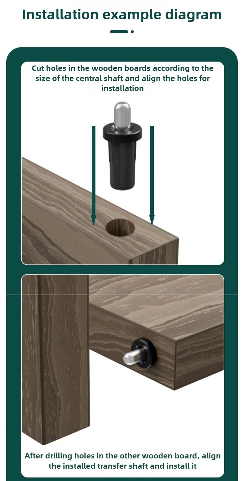 30 Stück schwarze federbelastete Ersatzstifte, einziehbare Federstifte für die Reparatur von Tür- und Fensterlamellen bei Löchern von 7-8 cm. – Detail 7