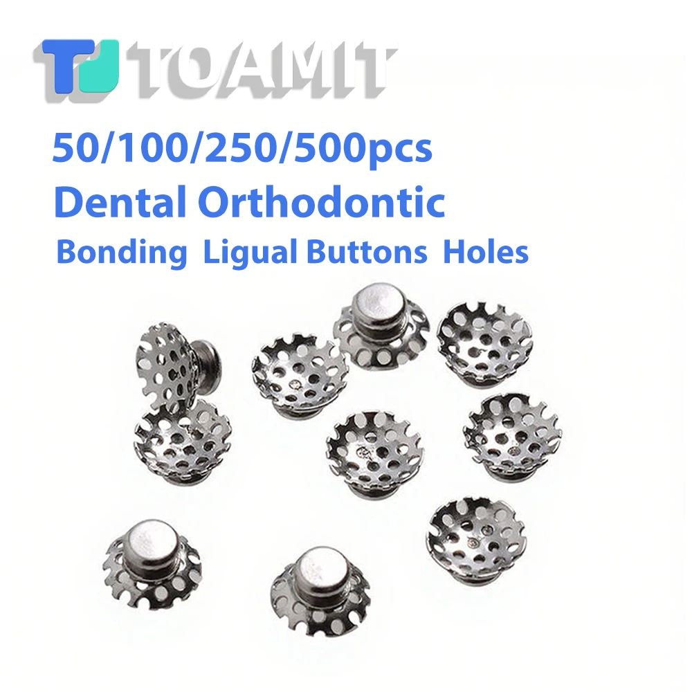 Lingual Tasten Loch Basis 50/100/250/500 stücke Bindung Kieferorthopädische Dental Hohl-out Perforierte Zahnmedizin Materialien Hosenträger