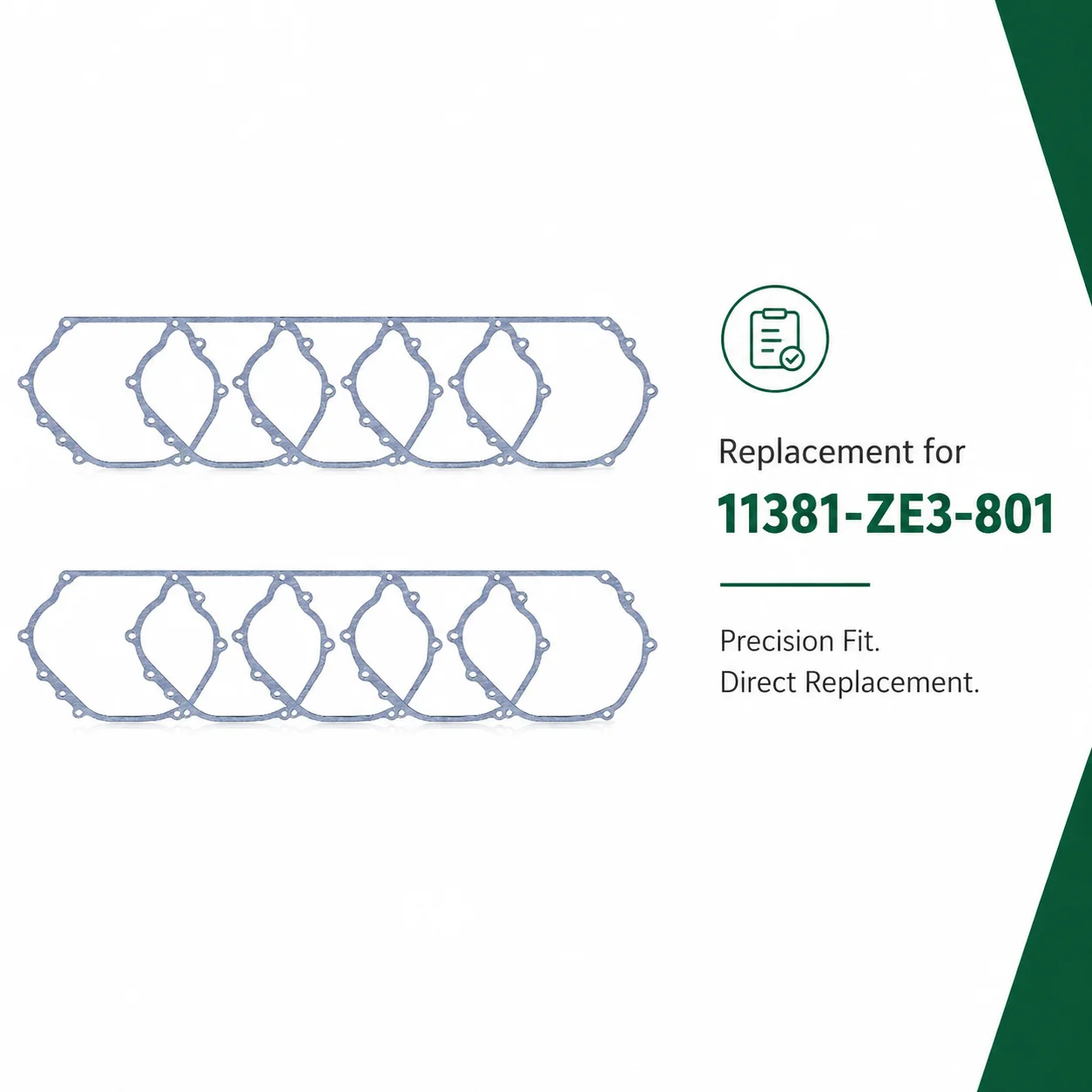 10Pcs Crankcase Cover Sump Base Gasket For Honda GX390 13HP GX340 11HP Replaces 11381-ZE3-801 Lawn Mower Engine Repair Parts
