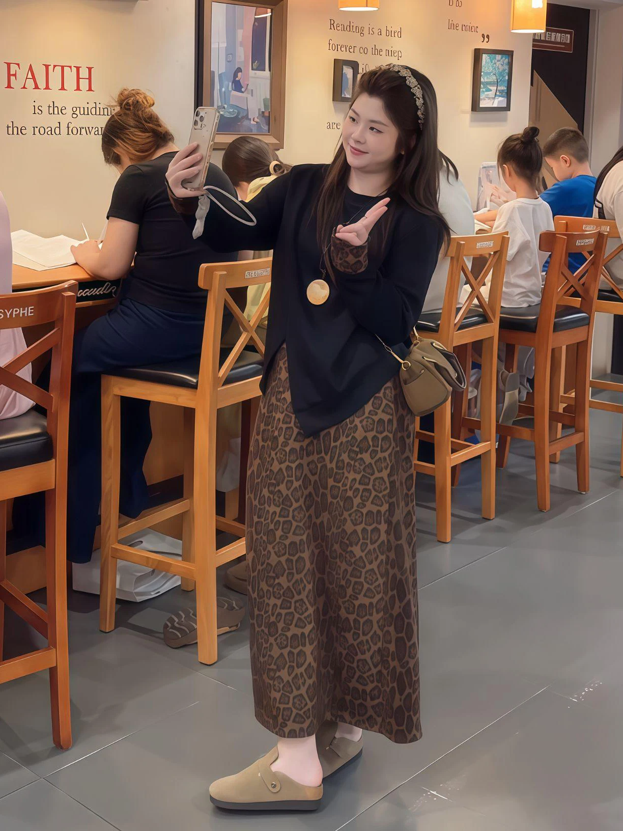 

Комплект для женщин больших размеров: юбка с асимметричным разрезом и леопардовым принтом, топ с эффектом похудения, весенний модный ансамбль, повседневная одежда