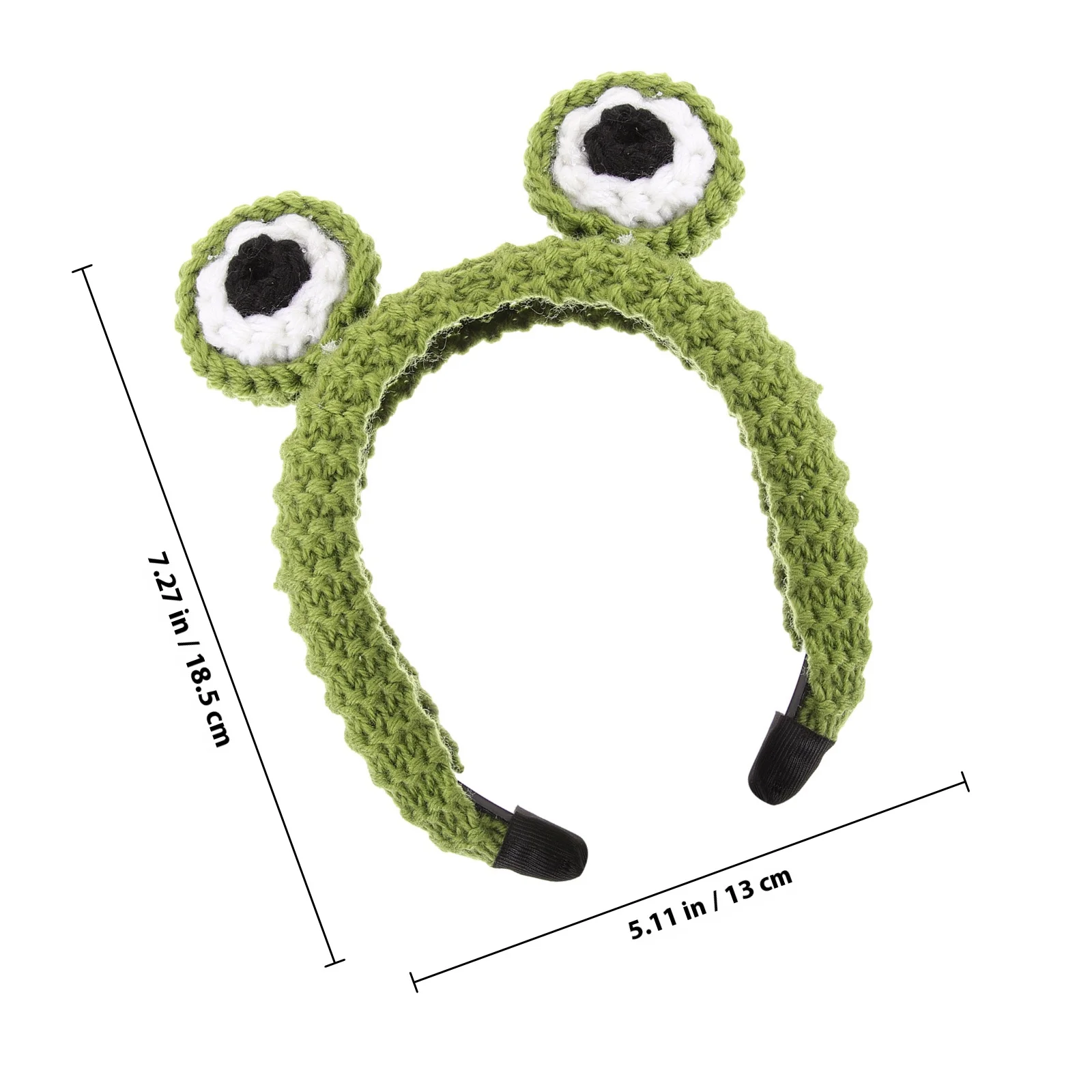 عصابة رأس على شكل ضفدع من غزل الصوف، عصابة رأس إبداعية لطيفة ومضحكة للمكياج وغسل الوجه والعناية بالبشرة وعصابة رأس للسبا للنساء #4