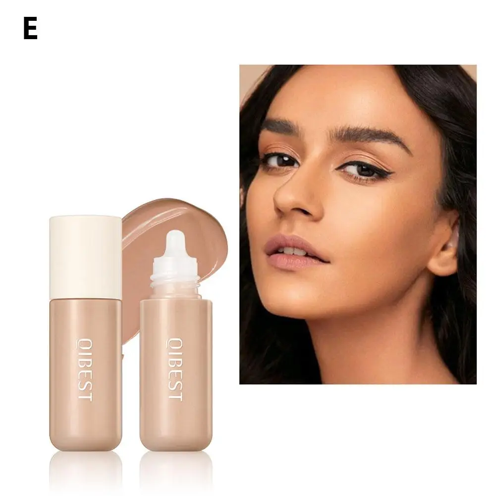 Liquid Foundation Waterproof Makeup Face Primer Cream Base Contour Concealer Poreless High Brighten Coverage Lightweight Q2b5