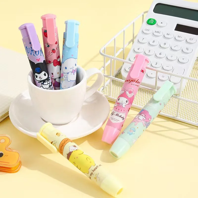 Sanrio 20pcs press eraser pochacco kuromi creative cute clean seamless eraser stationery wholesale for primary school students