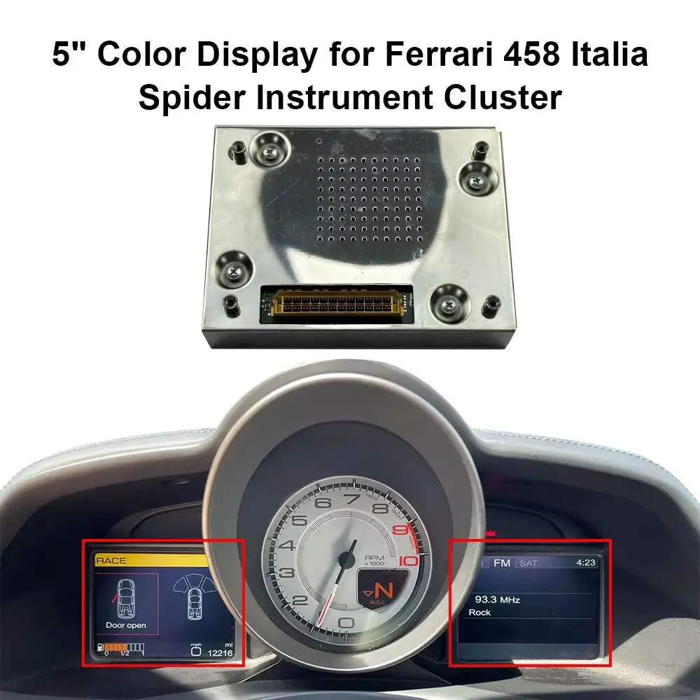 5" Color Display LCD for Ferrari 458 Italia Spider Speciale F142 FF F151 F12 Berlinetta F152