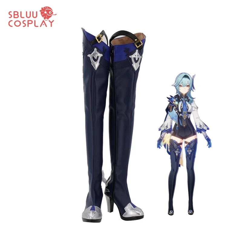 SBluuCosplay Game Genshin Impact Cosplay, Lawrence, Eula, Bottes, Chaussures sur mesure