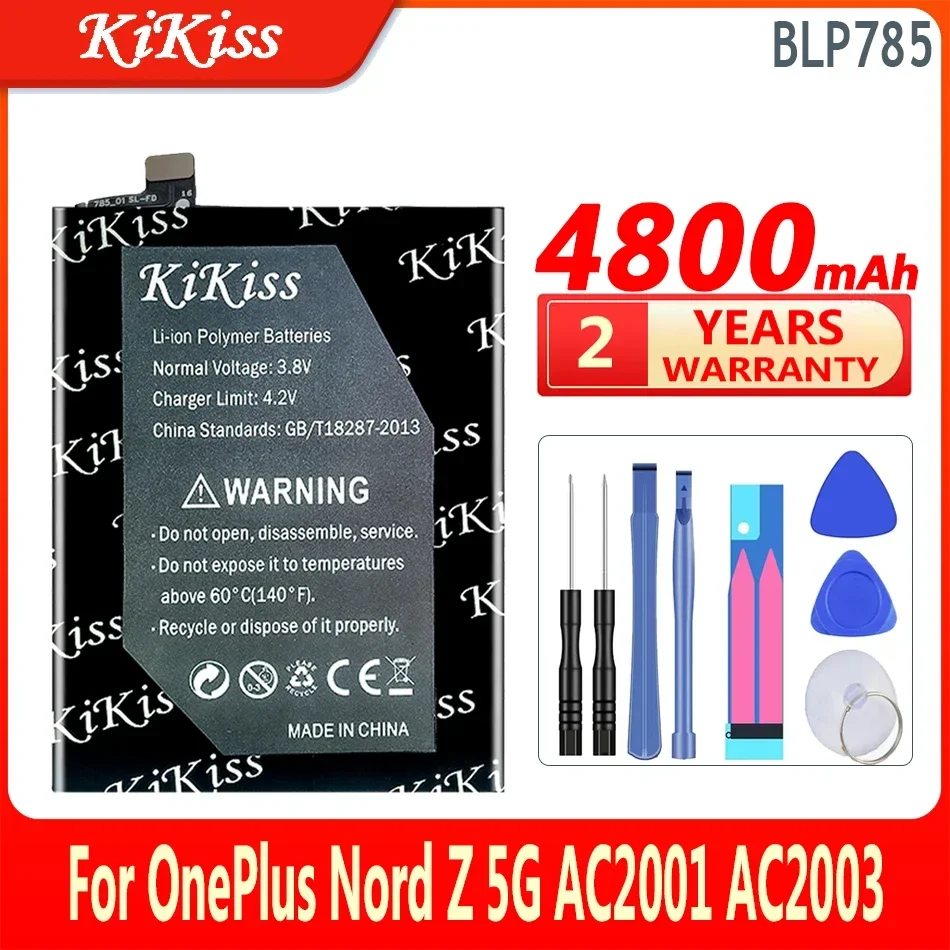 KiKiss Battery 4800mAh/5800mAh 4800mAh/5800mAh For OnePlus Nord Z/N10/2 5G AC2001 AC2003 For One Plus 1+ 9/10 Pro 9Pro