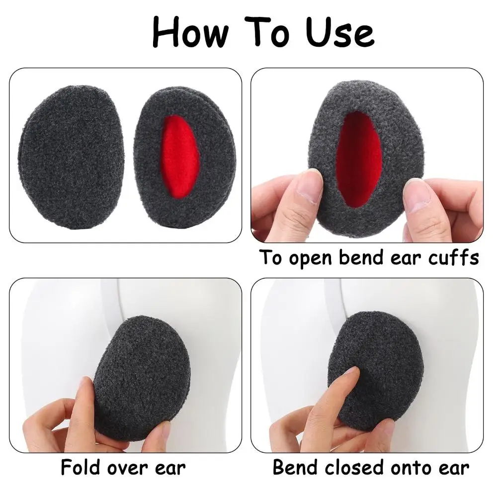 Men Women Windproof Fleece Ear Muffs Earmuffs Ear Warmers Cold Weather