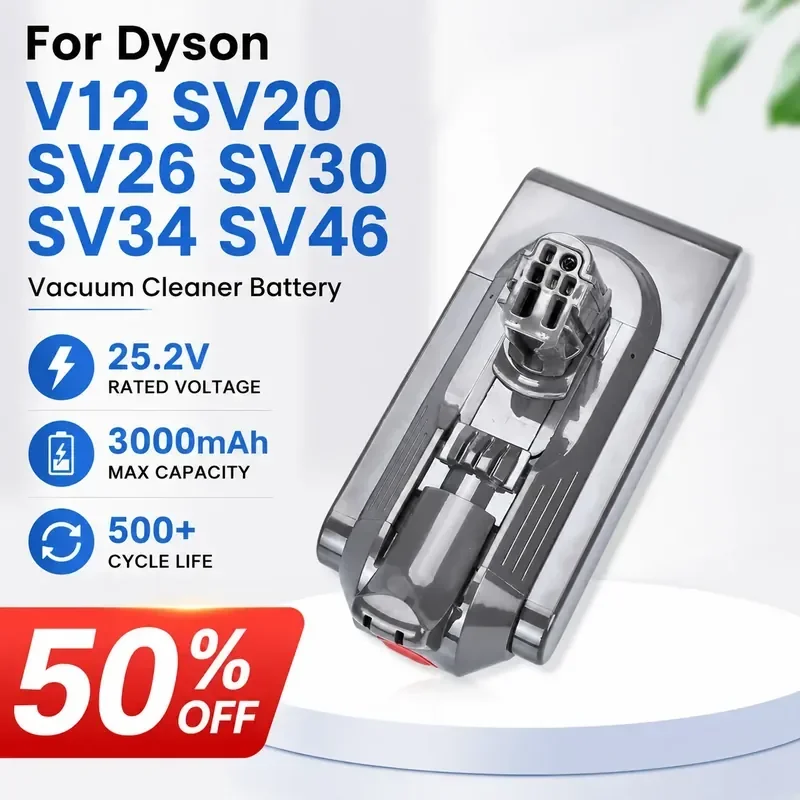 

For Dyson V12 Battery 25.2V Replacement for SV20 SV26 SV30 SV34 SV46 Vacuum Cleaner