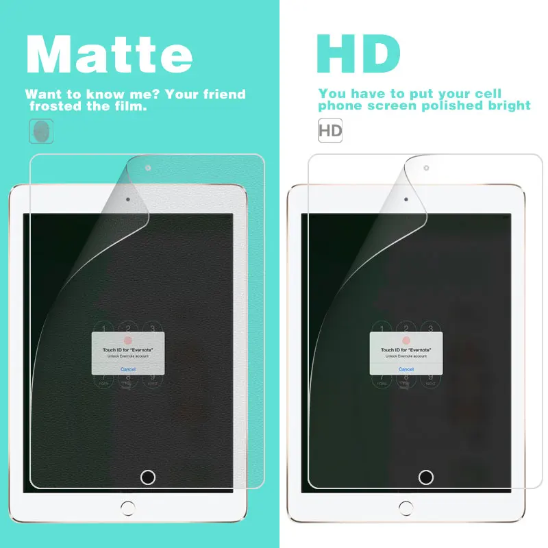 

HD Anti-Scratches Clear Glossy Film For APPLE Iphone IPAD AIR 2 AIR A1566 A1567 A1474 A1475 A1476 9.7 in Anti-Glare Matte Film