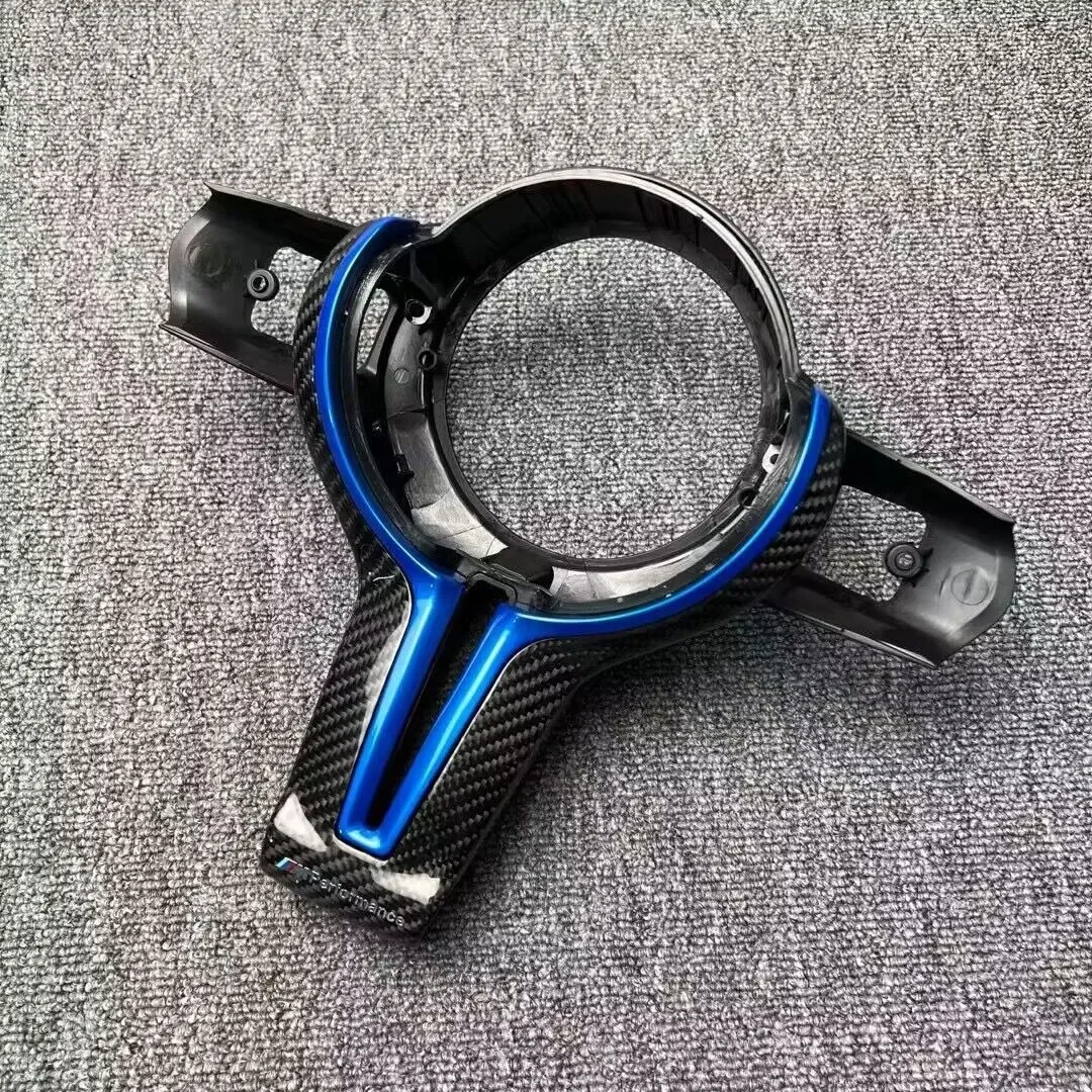 For BMW M Series F80 F82 F10 F06 F12 F13 F15 F16 M-sport F20 F22 F30 F31 F32 F33 F36  Steering Wheel Trim Carbon Fiber