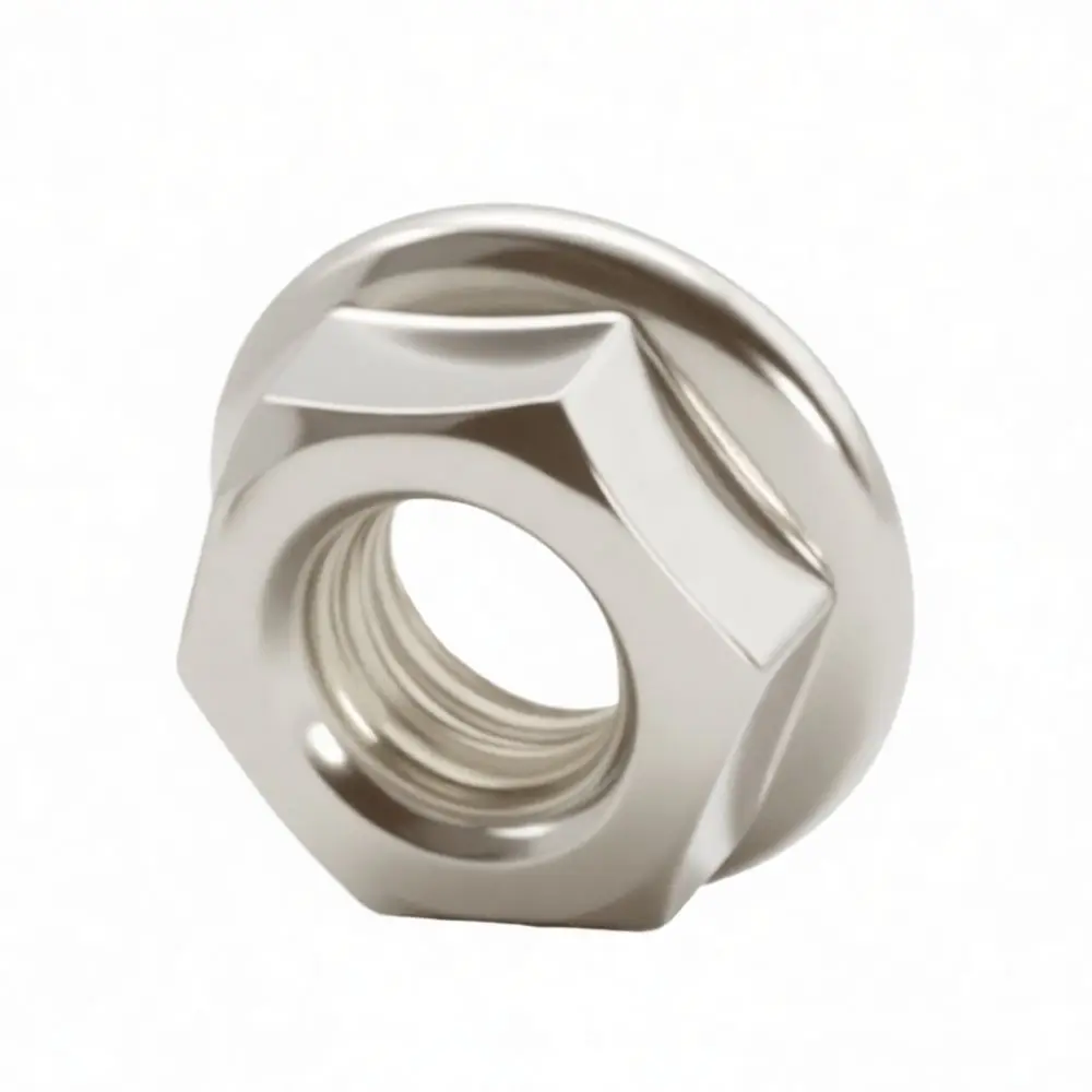 Nickel Plated Serrated Flange Nut Carbon Steel Anti Loose Hex Nuts For FF Electronics Appliances Industrial Fastening Tools