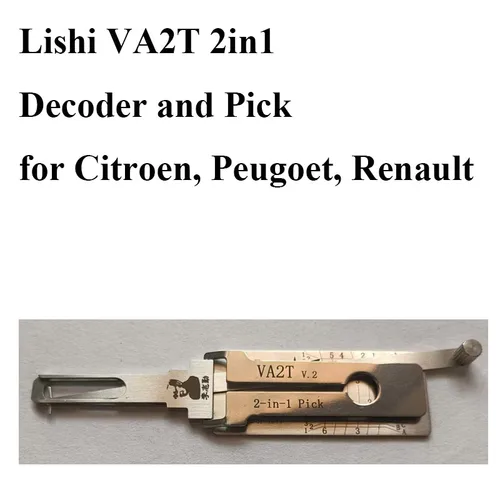 Imagen 2 del producto 1 Uds HU83 VA2T Lishi 2 en 1 conjunto de selección de cerradura decodificador selección de cerradura de vehículo Bypass de puerta de coche para Peugeot/Citroen/Renault LockSmith herramientas