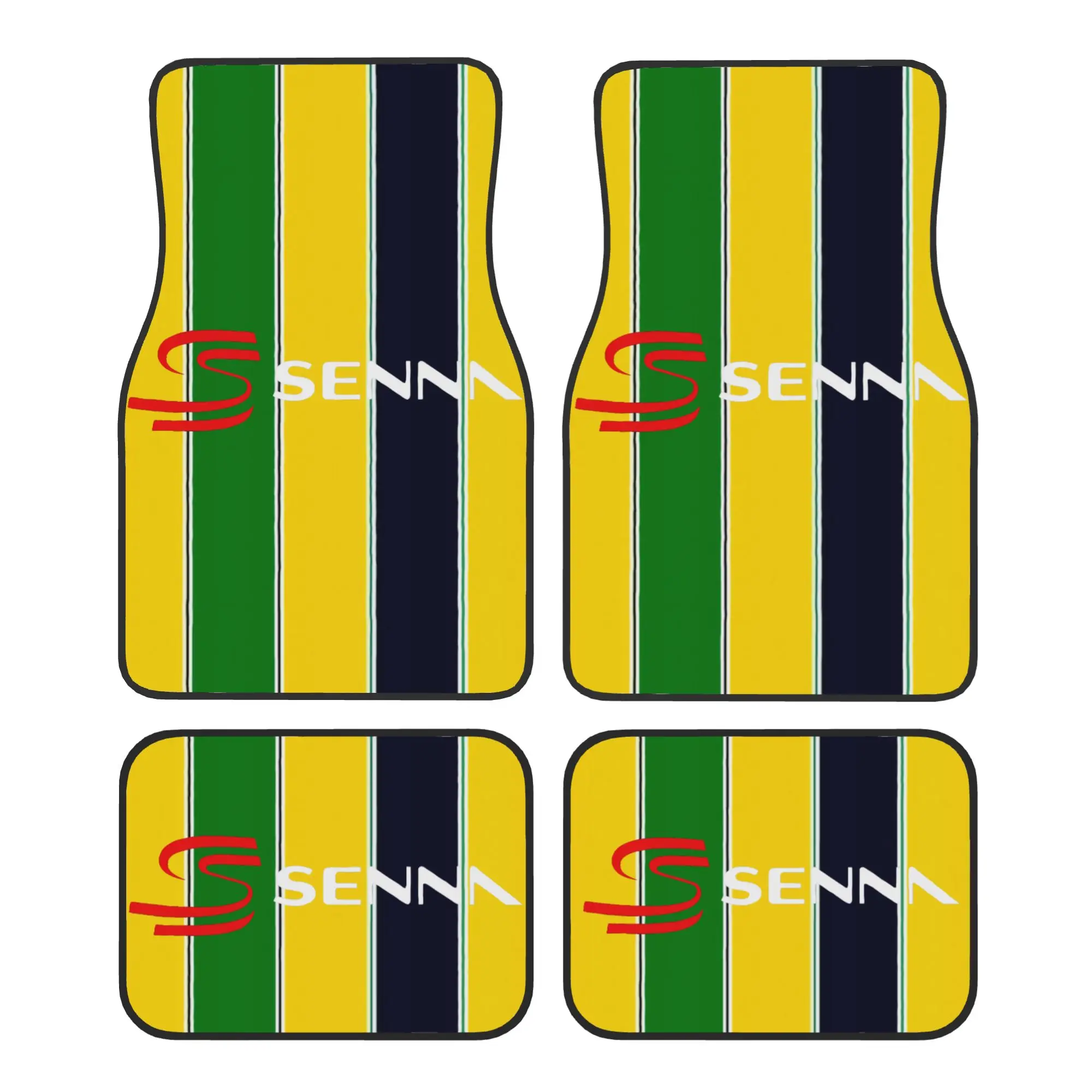 tapetes-de-carro-4-pecas-em-veludo-cristal-ayrtons-senna-brasileira-universal-dianteiros-e-traseiros-antiderrapantes