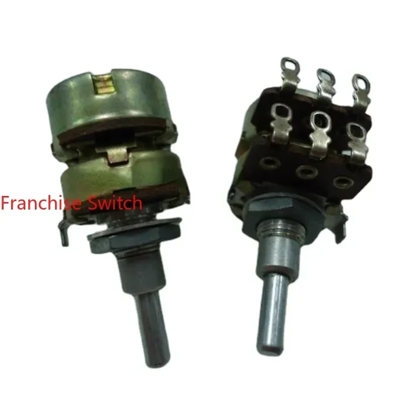 5PCS Audiophile Volume Potentiometer Type 16 Duplex B5K Dual Axis Bitunal
