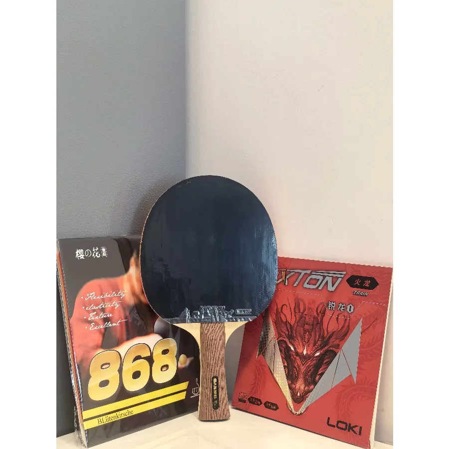 Original SANWEI 502E Tischtennisschläger 5 Holz 2 Carbon-Schichten Carbon-Tischtennis-Grundplatte Anfänger-Trainingsschläger