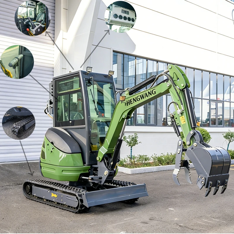 Mini Excavator 2.5 Ton EPA/CE Euro Crawler Excavator Diesel Agricultural Tractor For Home Garden Sale Customized