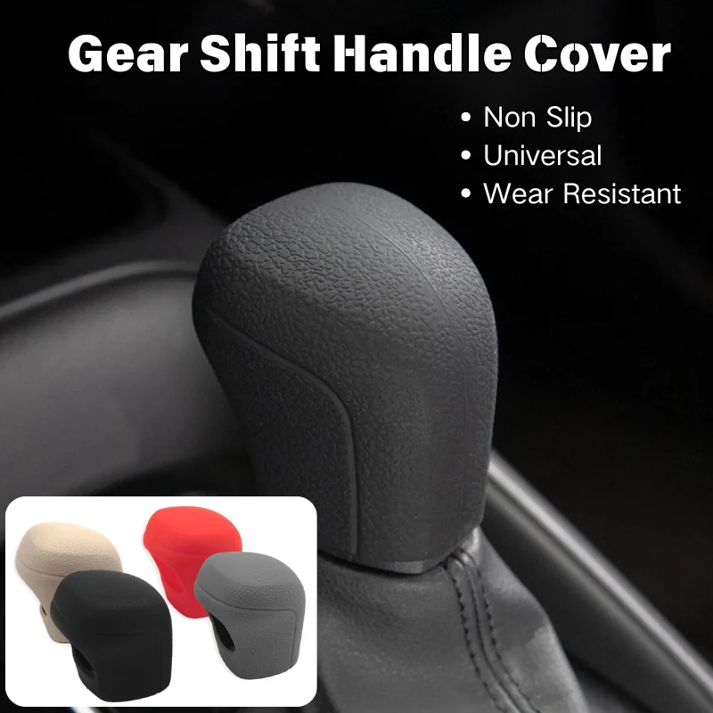 Non Slip Silicone Gear Shift Handle Cover 4 Colors Universal Auto Car Gear Knob Protective Sleeve Interior Decoration Accessory