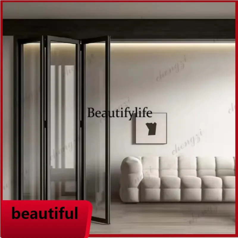 F181Z183 Customization Sturdy Frame Aluminum Bi Folding Door Low-E Glass Thermal Break High Performance Exterior Folding Door