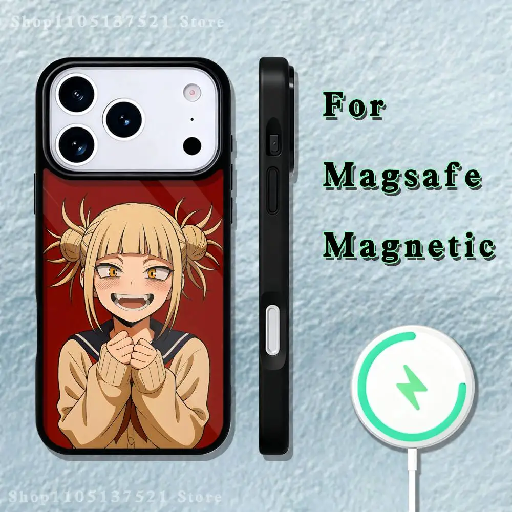 Custodia per telefono Toga Himiko My Hero Academia iPhone 17,16,15,14,13,12,11,Pro,Max,Plus,Mini,SE4,E Ricarica wireless magnetica Magsafe