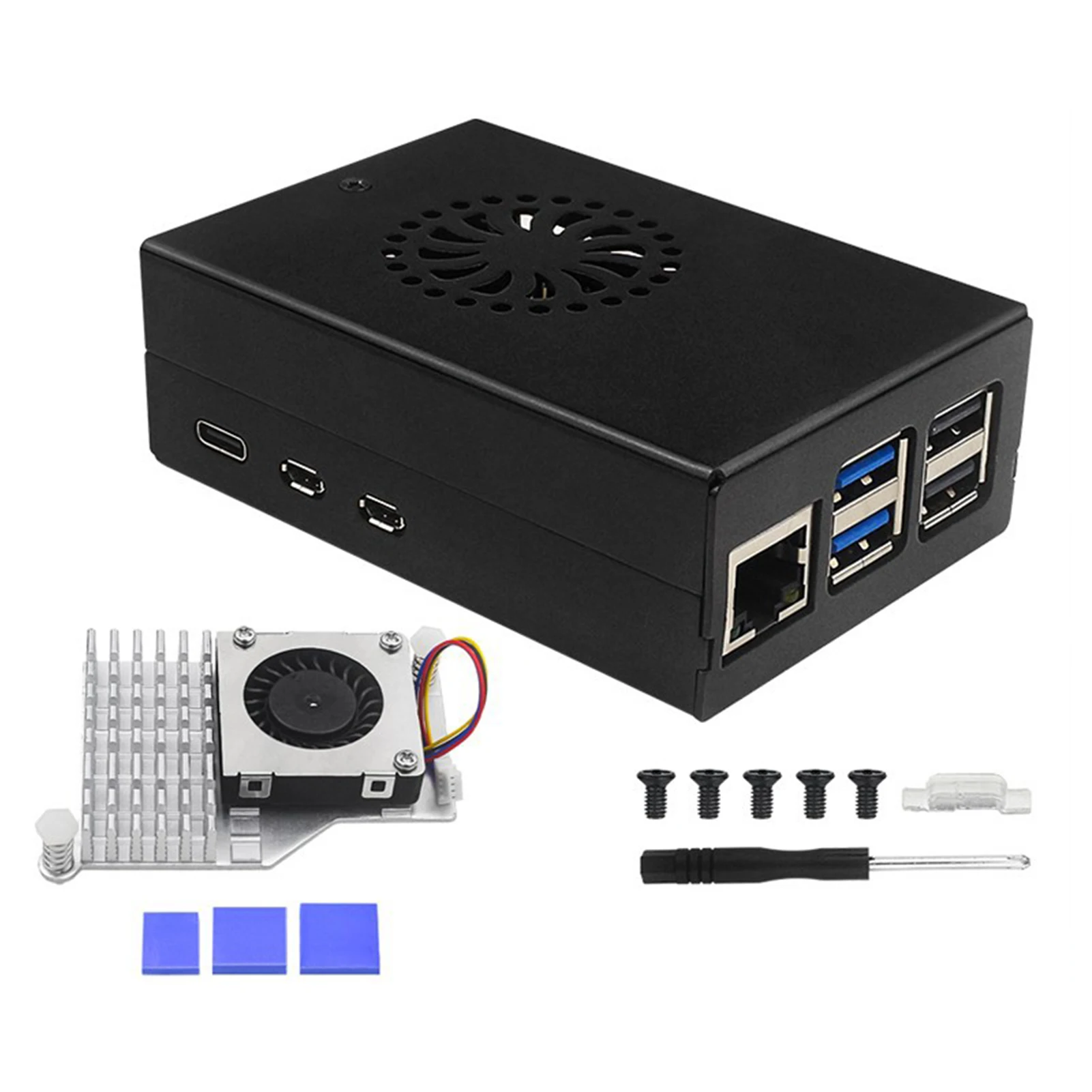 

Raspberry Pi 5 Metal Case Aluminum Alloy Shell compatible for Active Cooler for RPI 5 Pi5