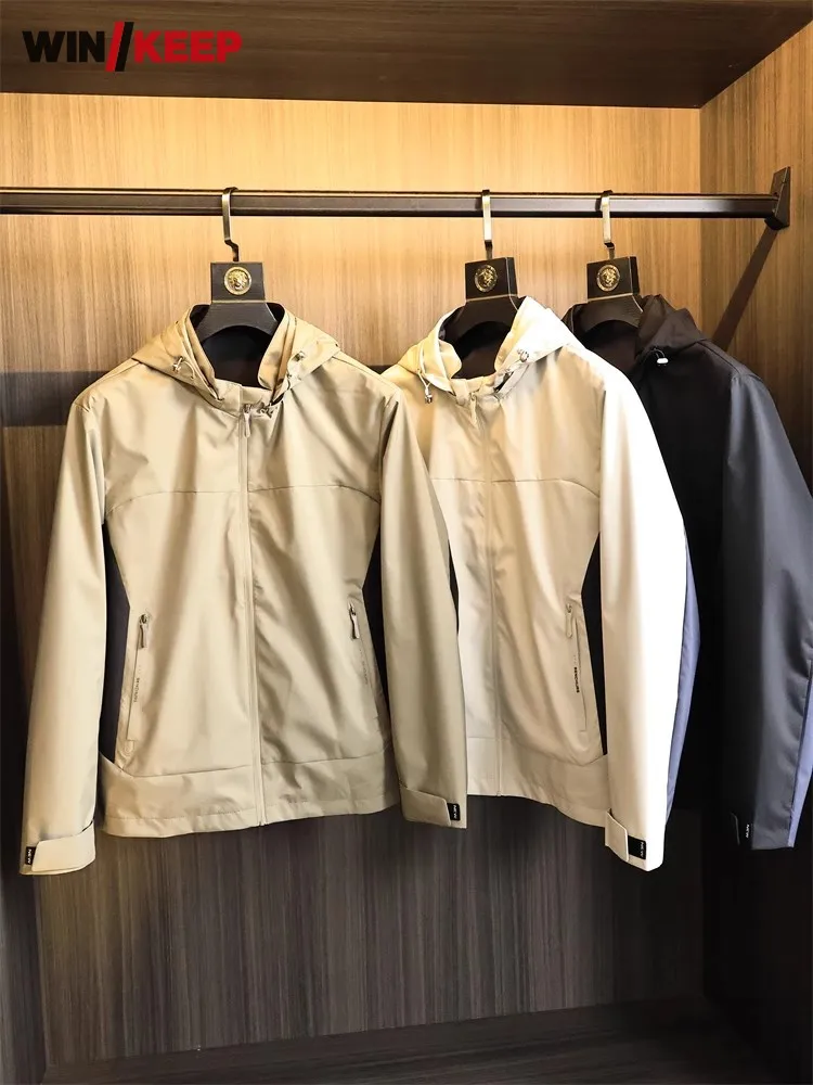 

Мужская уличная ветровка, походная куртка с капюшоном, пальто для кемпинга, водонепроницаемая верхняя одежда для альпинизма, разноцветные спортивные куртки