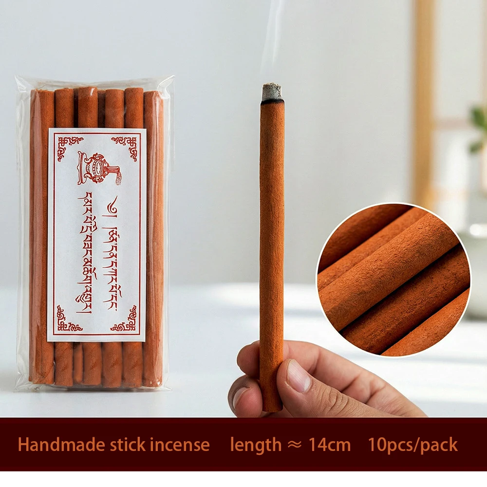 Nepal Karma Happiness Incense Sticks, Handmade Tibetan Incense with incense base, Yoga Meditation Offering incense to Buddha