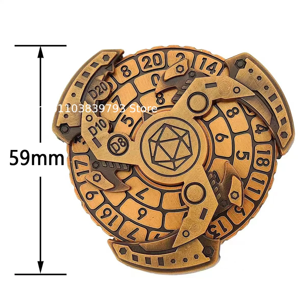 Fingertip Rotating Metal Dice for Warhammer RPG metal dice dragon DND Dice set with box Mechanical Spinner Stress Relief Toys