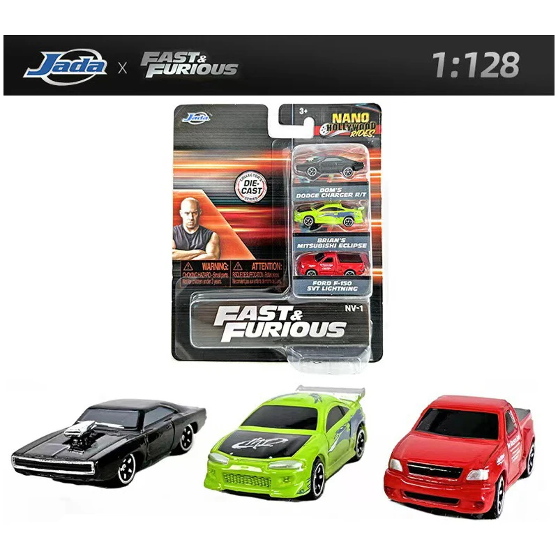 

JADA Jurassic Park 1:128 mini alloy model car set 3 pack boys collectible ornaments toys