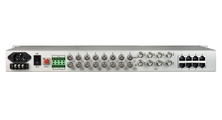 8 3G HIGH DEFINITION-SDI video + 100M/1000M  electric+ 8 telephone +auxiliary ports