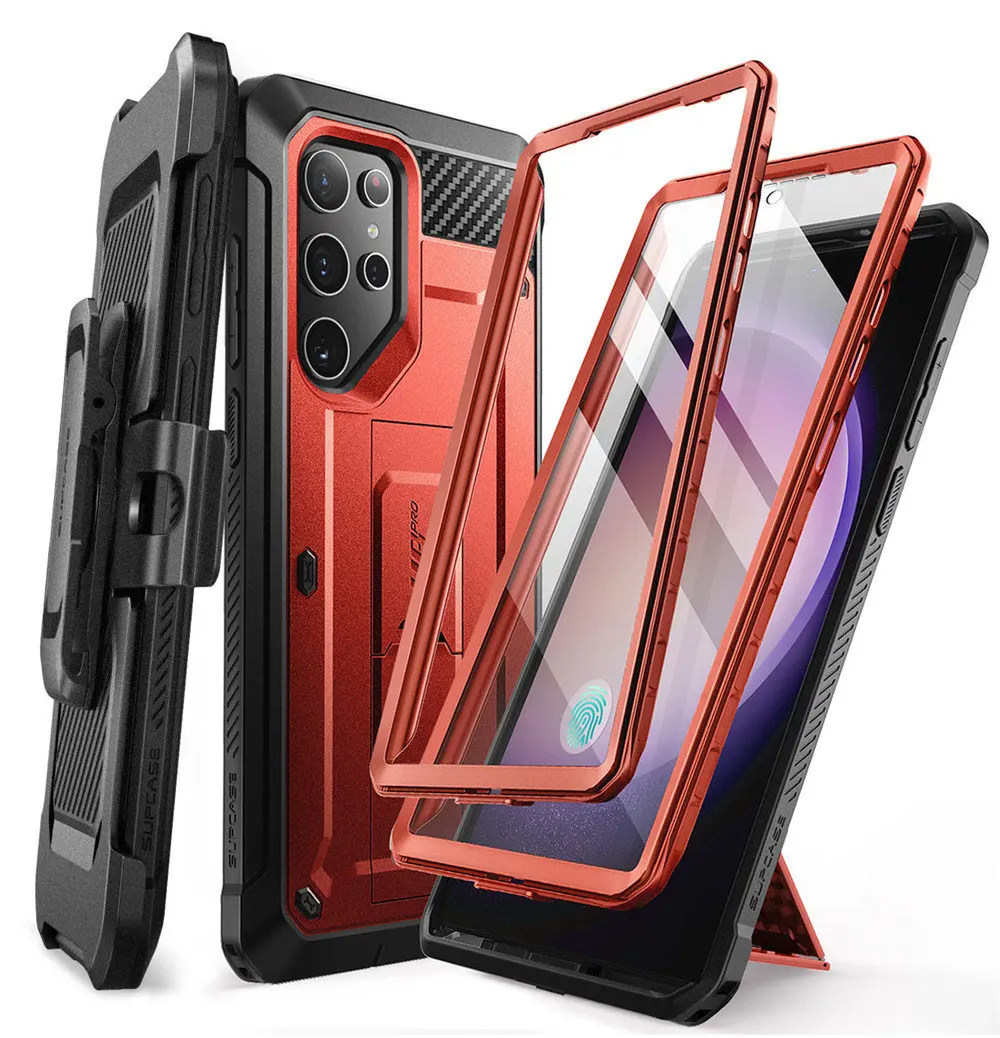 SUPCASE For Samsung Galaxy S24 Ultra Case UB Pro Full-Body Dual Layer Rugged Belt-Clip Phone Case with Built-in Screen Protector