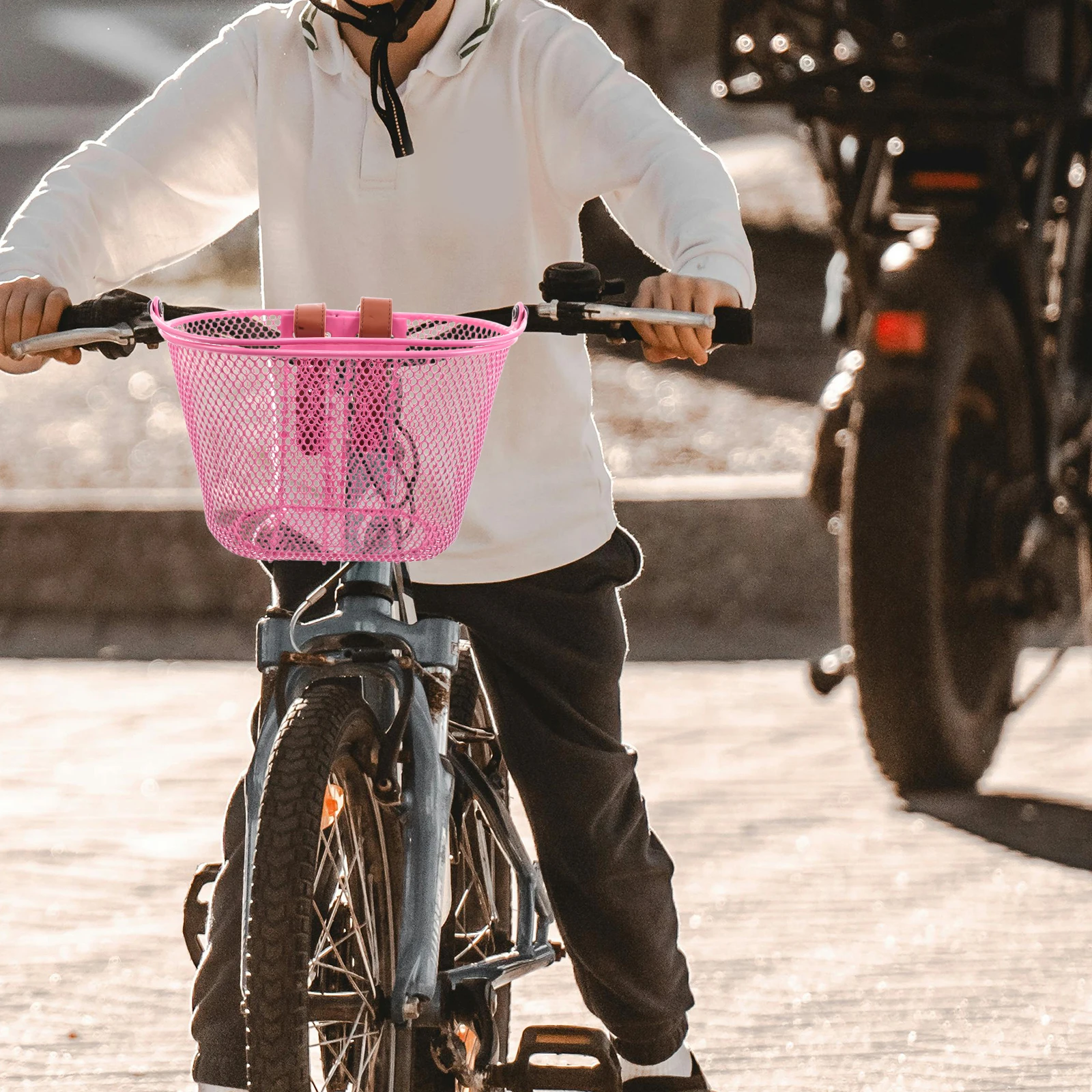 

Bicycle Basket 1PC Metal Front Rear Kids Cargo Handlebar Accessories for Women Girls Bike Baskets Toddler Mountain