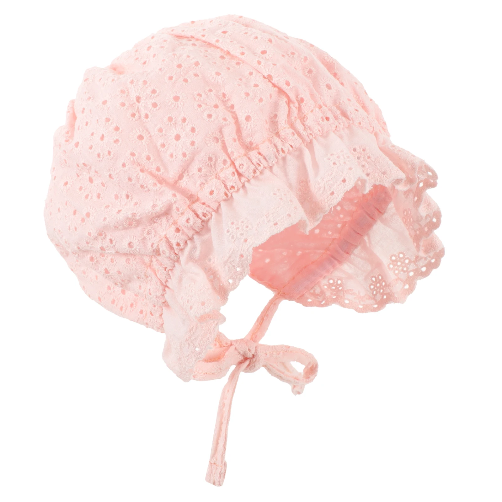 

Summer Baby Girl Sun Hat Toddler Lace Bonnet Cotton Comfortable Breathable Pink Outdoor Protective Spring Autumn Kids