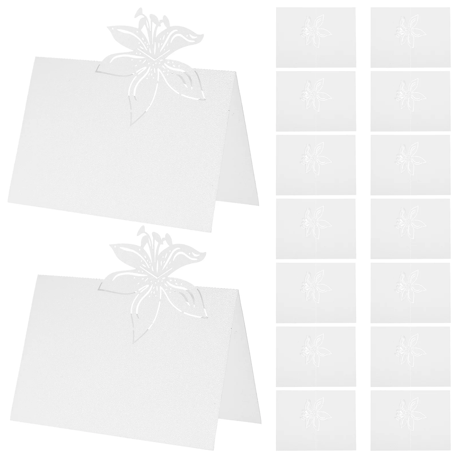 

50Pcs Blank Tent Name Cards Creative Wedding Table Place Cards Smooth Edges Easy to Write Party Reserved Seating