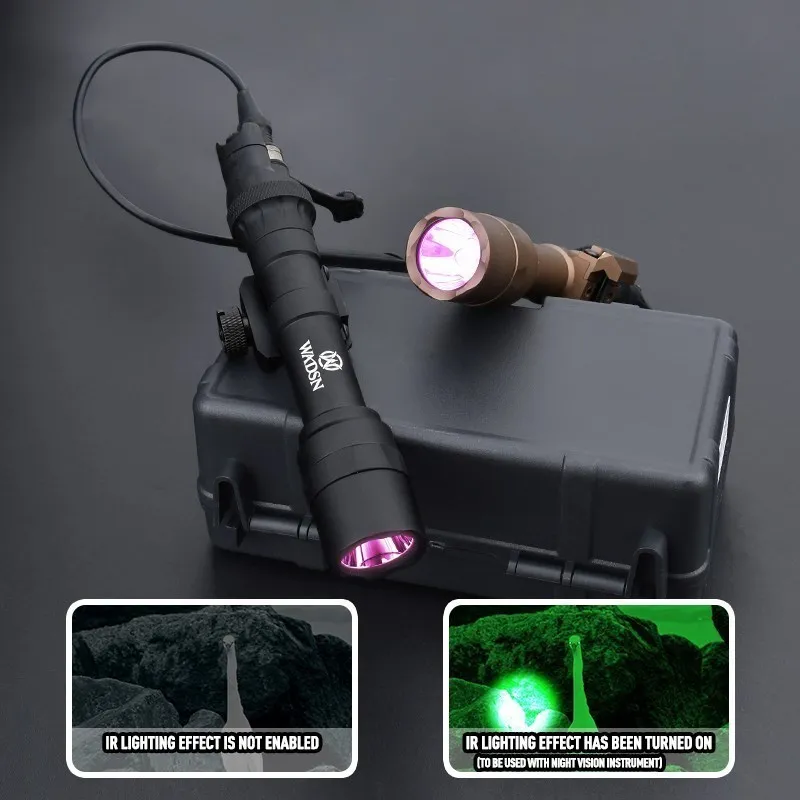 Imagem -03 - Wadsn ir Iluminado Conjunto de Lanterna Led Scout Light Tactical Hunting Spotlight Botão Interruptor de Dupla Função M600u 850nm