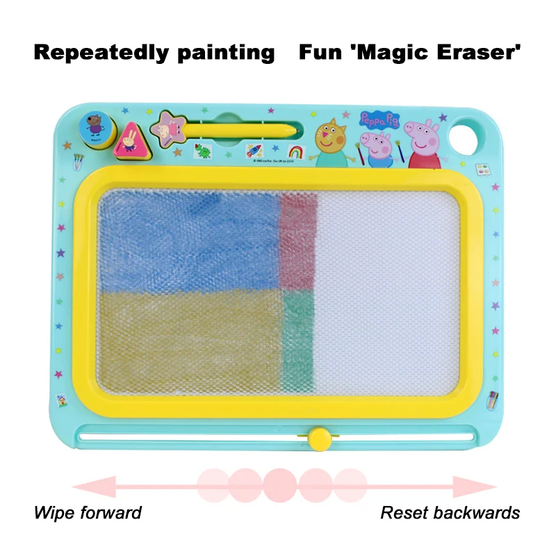 Peppa Pig Magnetic Drawing Board Colour Magnetism Pen Baby Puzzle Toy DIY Graffiti Simulated Kids Gift Early Childhood Education