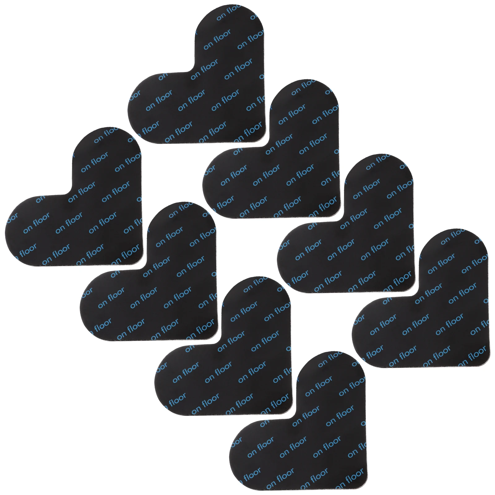 

8pcs 95x75mm Black Carpet Stickers Anti-slip Rug Tape Double Sided Gripper Strips Non-slip Backing Bath Kitchen Floor Mats