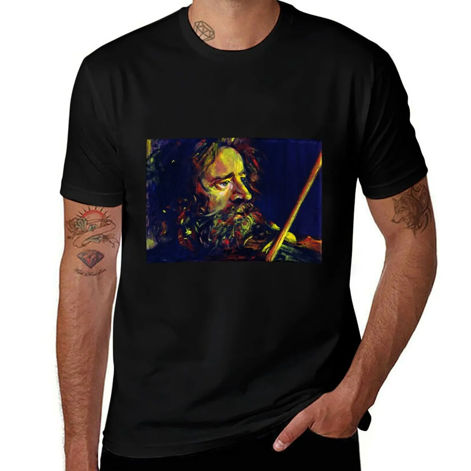 The Fiddler T-Shirt man t shirt summer T-Shirt